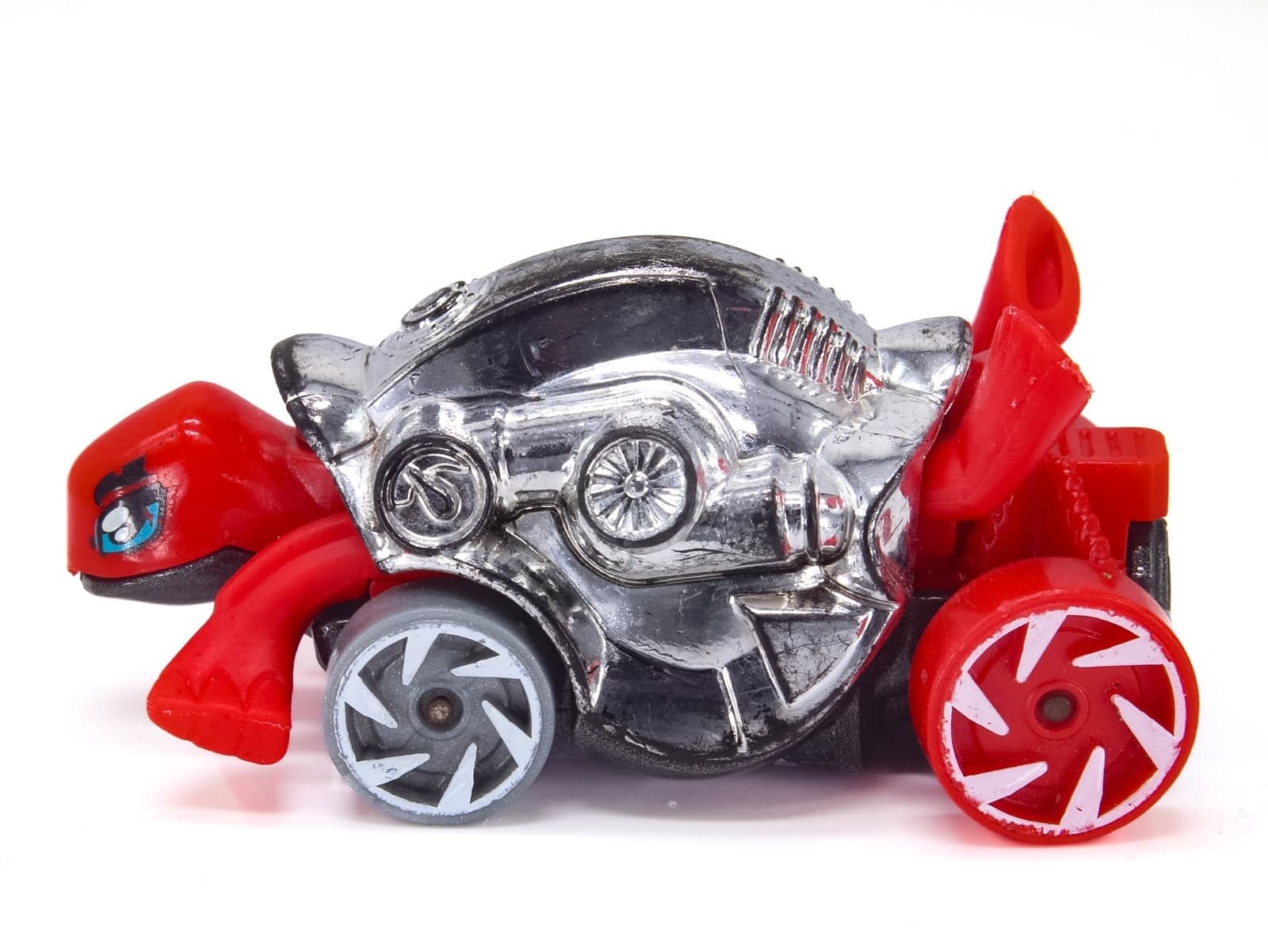 2021 Hot Wheels Street Beasts ~ TURTUSHELL (5/5) ~ 172/250 Silver/Red Diecast - Thumbnail 4