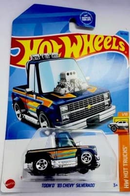 Hot Wheels 2023 Toon'd '83 Chevy Silverado ~ Blue HW Trucks ~ 1/10 ~ 93/250