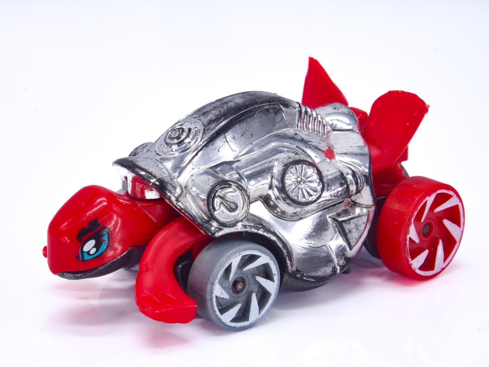 2021 Hot Wheels Street Beasts ~ TURTUSHELL (5/5) ~ 172/250 Silver/Red Diecast - Thumbnail 2