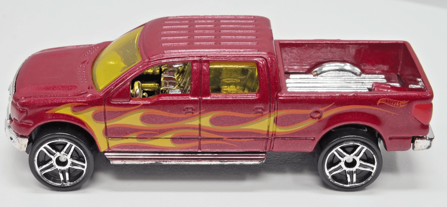 2016 Hot WHeels Hot Trucks 5-Pack Exclusive ~ 2009 FORD F-150 ~ Red Diecast 1:64 - Thumbnail 4
