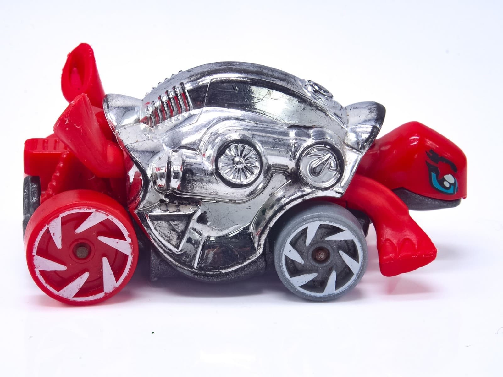 2021 Hot Wheels Street Beasts ~ TURTUSHELL (5/5) ~ 172/250 Silver/Red Diecast - Thumbnail 3