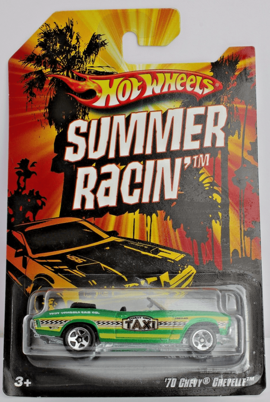 Hot Wheels ~ 2009 Summer Racin' ~ 1970 CHEVY CHEVELLE ~ Taxi ~ Green ~ 5 Spokes