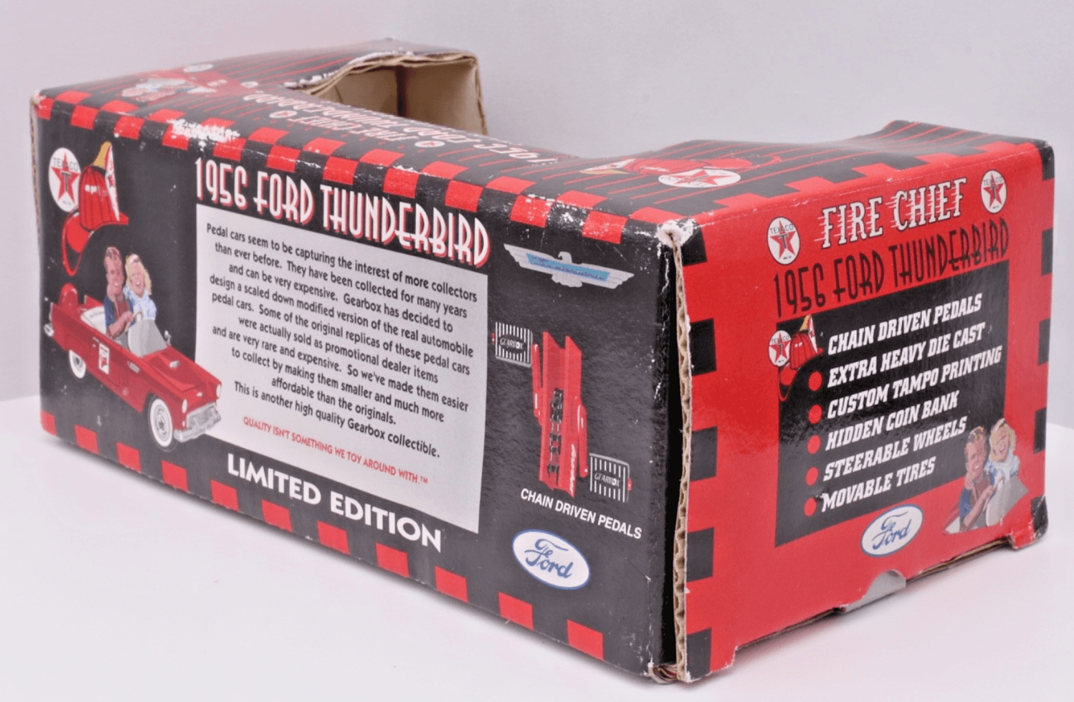 GEARBOX Collectible ~ 1956 FORD THUNDERBIRD ~ Texaco Fire Chief Series #3 1:43 - Thumbnail 11