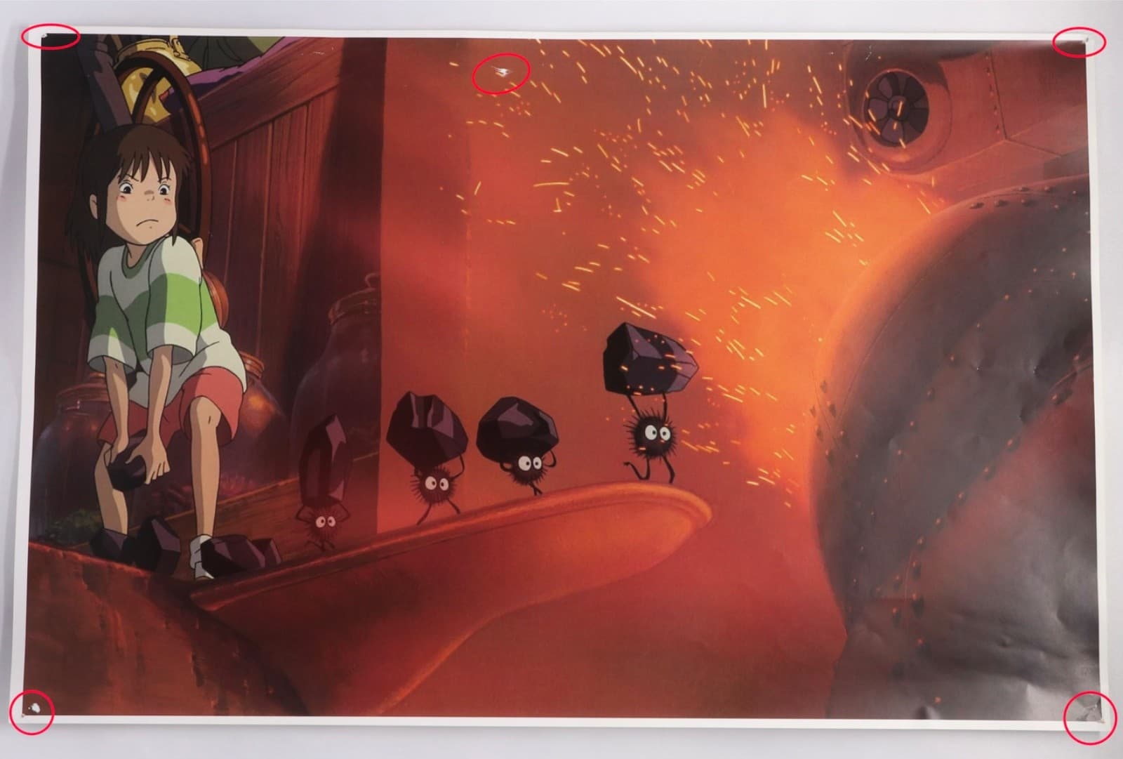GHIBLI SPIRITED AWAY 1 - ANIME WALL ART 11X17 (pin holes and damage) - Thumbnail 2