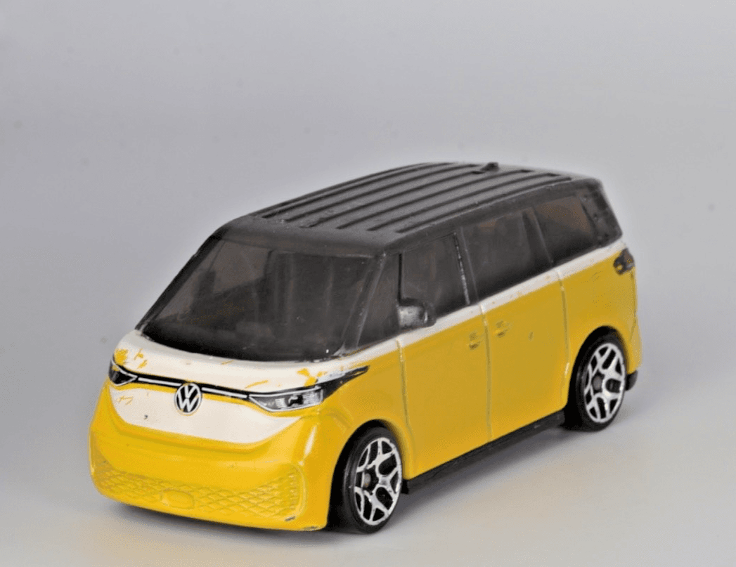 2023 Hot Wheels ~ VOLKSWAGEN ID. BUZZ ~ Yellow ~ Green Speed 173/250 Diecast - Thumbnail 5