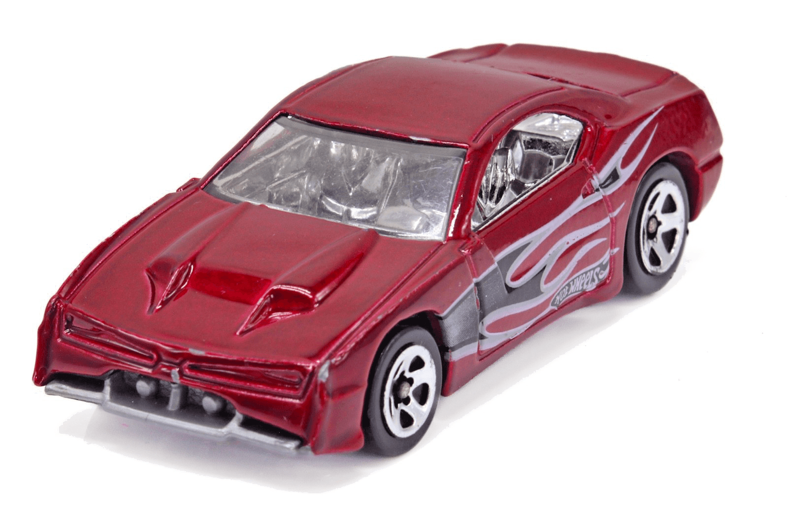 2003 Hot Wheels ~ RAPID TRANSIT ~ Red W/Flames Diecast 1:64 - Thumbnail 2