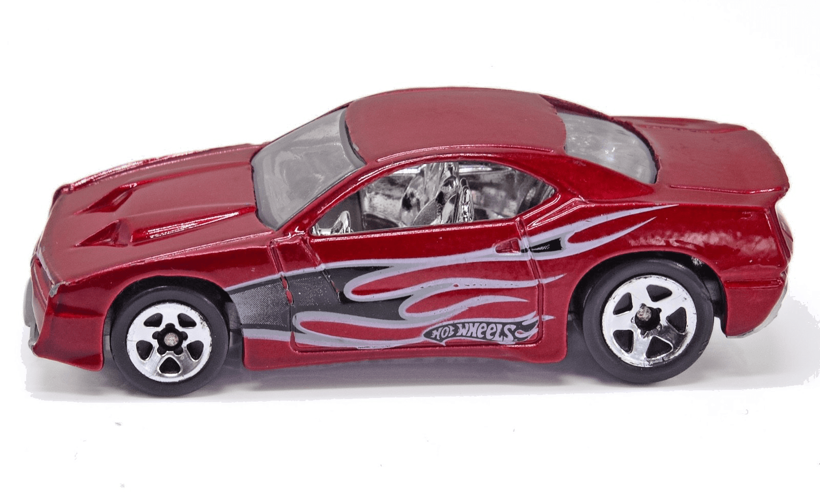 2003 Hot Wheels ~ RAPID TRANSIT ~ Red W/Flames Diecast 1:64 - Thumbnail 4