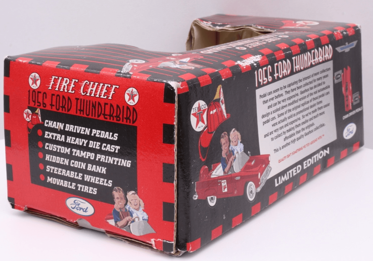 GEARBOX Collectible ~ 1956 FORD THUNDERBIRD ~ Texaco Fire Chief Series #3 1:43 - Thumbnail 13