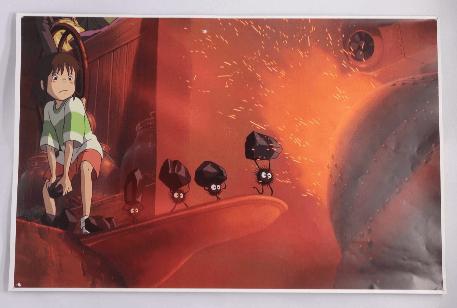 GHIBLI SPIRITED AWAY 1 - ANIME WALL ART 11X17 (pin holes and damage)