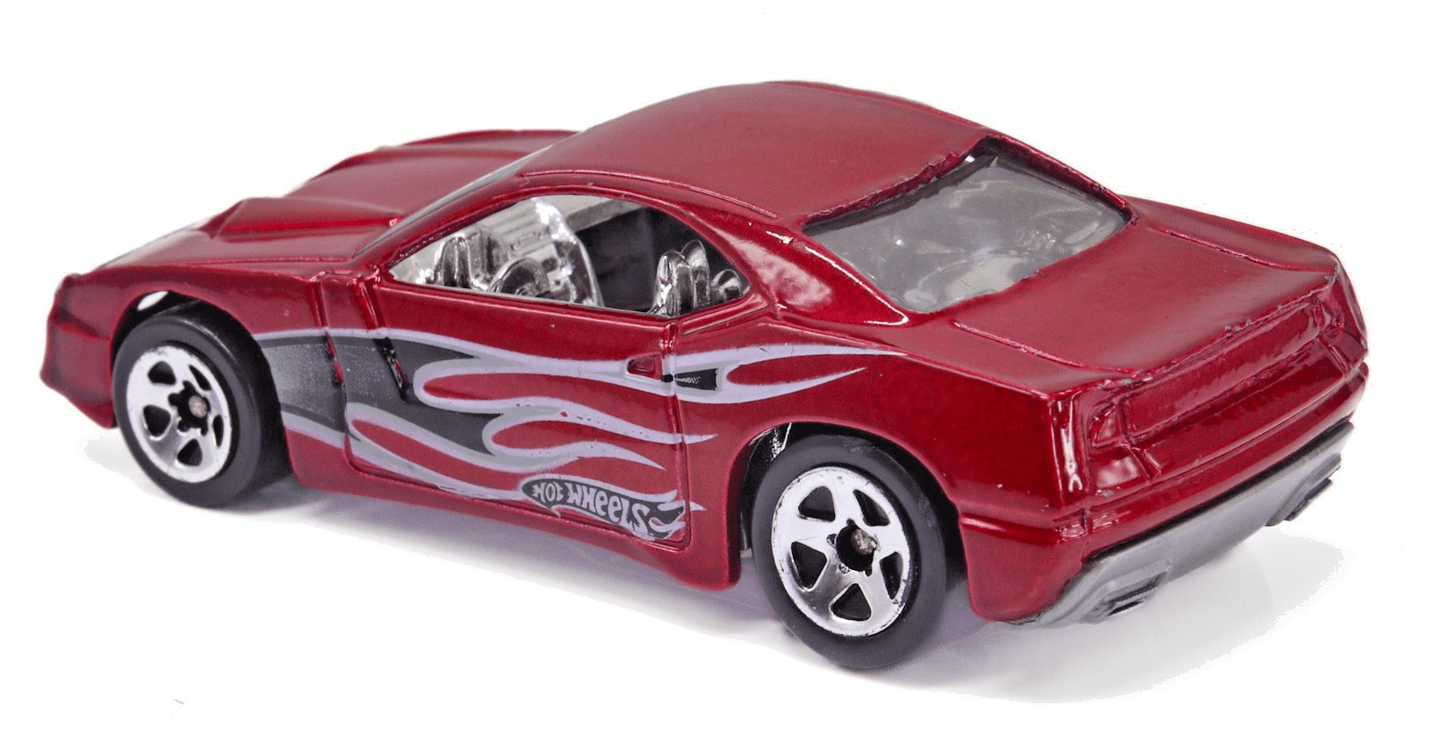 2003 Hot Wheels ~ RAPID TRANSIT ~ Red W/Flames Diecast 1:64 - Thumbnail 5