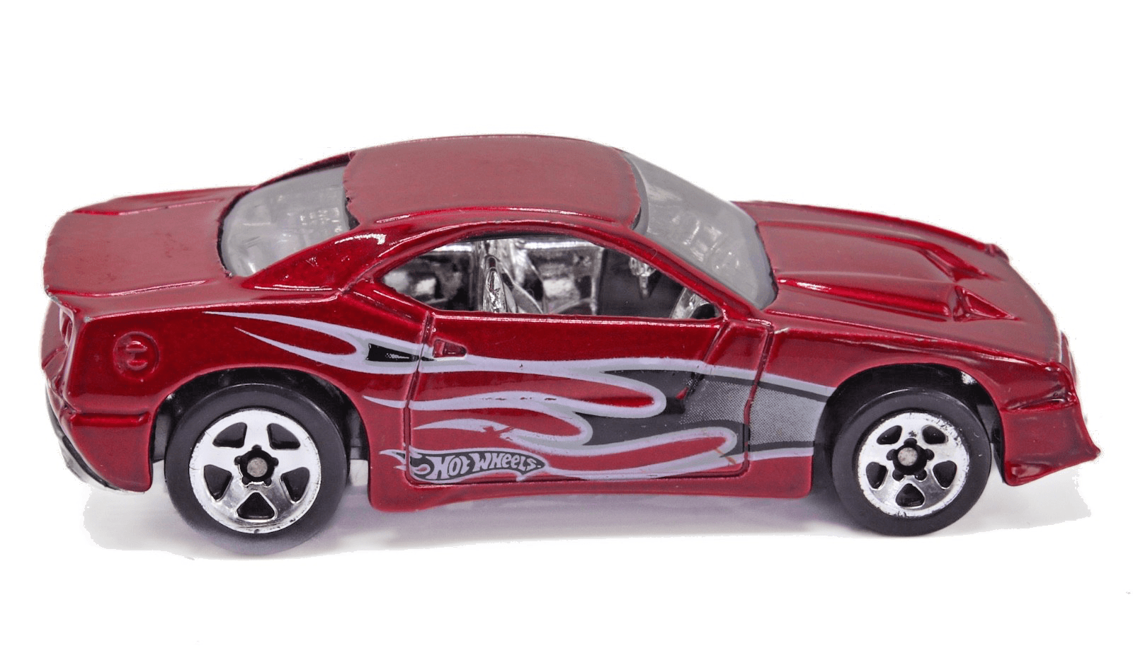 2003 Hot Wheels ~ RAPID TRANSIT ~ Red W/Flames Diecast 1:64 - Thumbnail 3