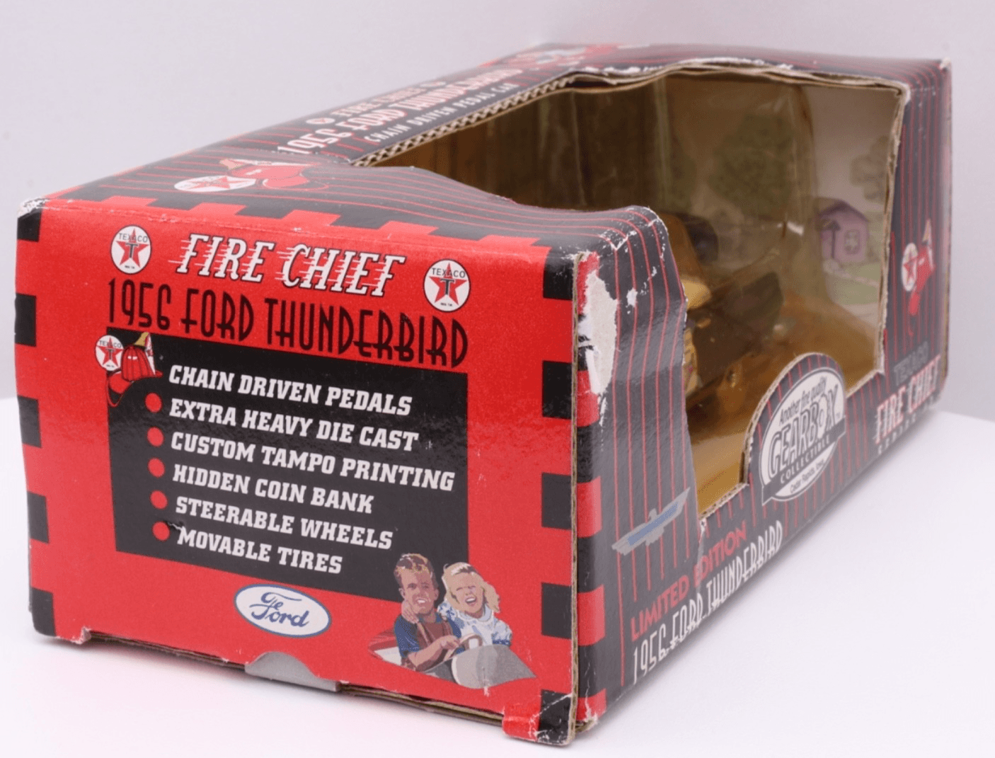 GEARBOX Collectible ~ 1956 FORD THUNDERBIRD ~ Texaco Fire Chief Series #3 1:43 - Thumbnail 9
