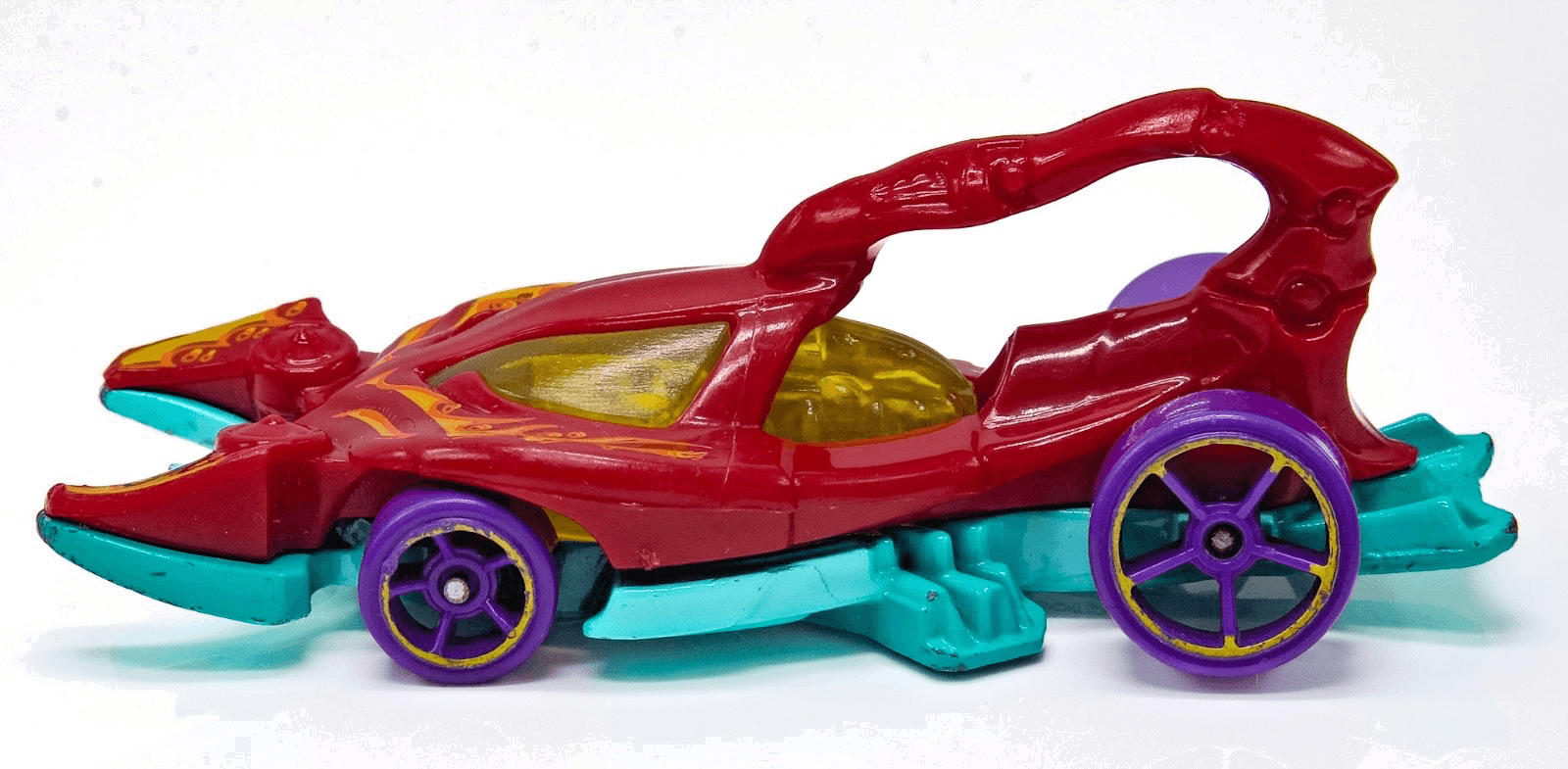 2016 Hot Wheels Street Beasts ~ SCORPEDO (204/250) ~ Red Cyan Purple Diecast - Thumbnail 4