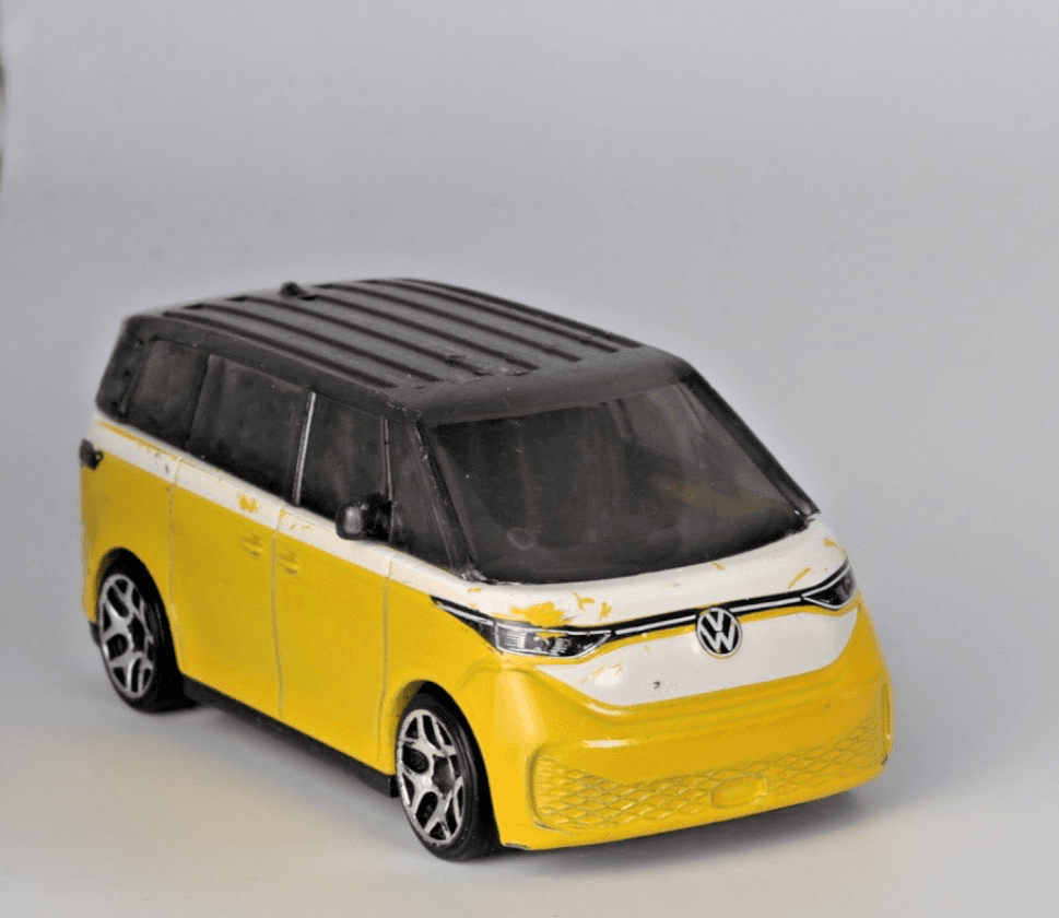 2023 Hot Wheels ~ VOLKSWAGEN ID. BUZZ ~ Yellow ~ Green Speed 173/250 Diecast - Thumbnail 6