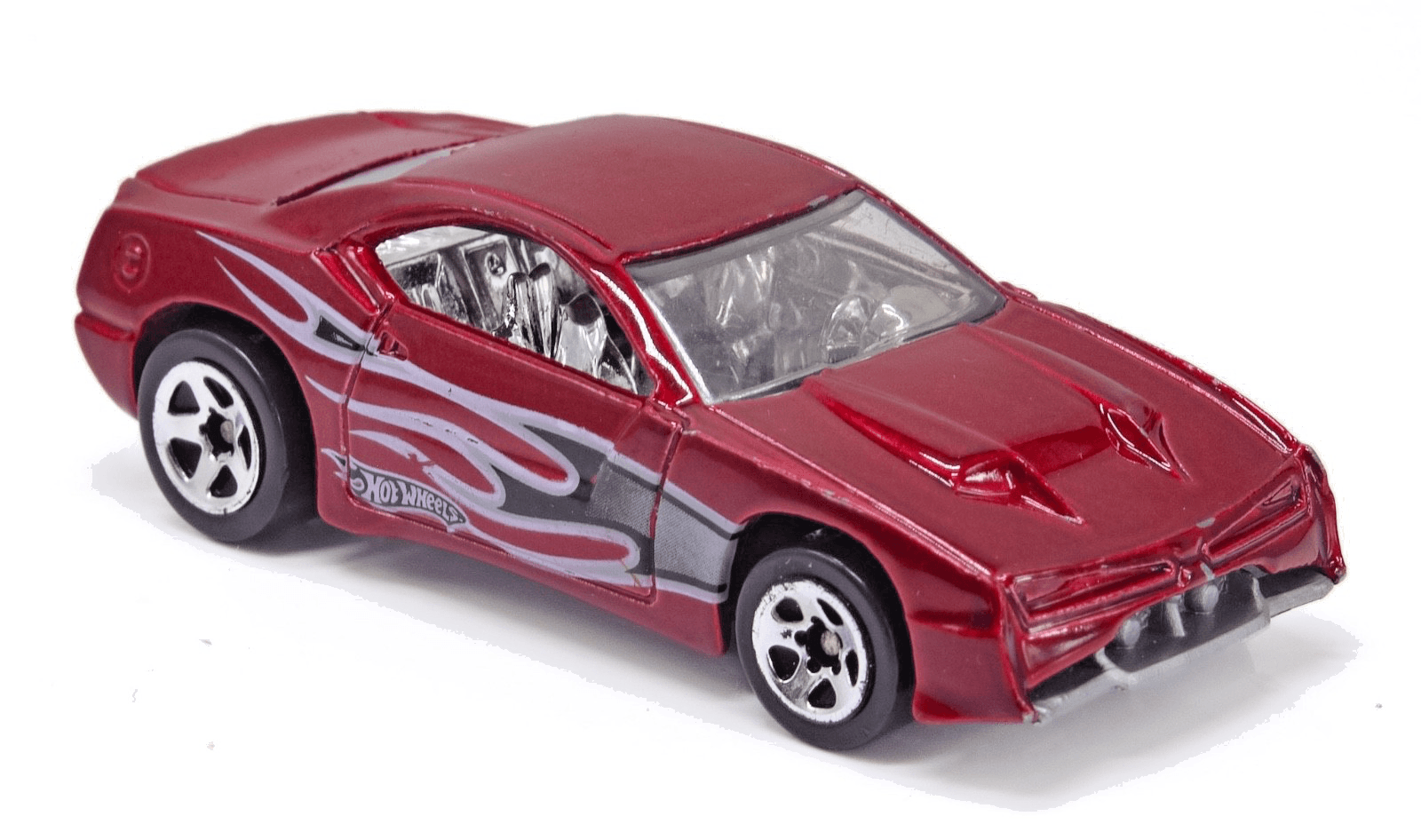 2003 Hot Wheels ~ RAPID TRANSIT ~ Red W/Flames Diecast 1:64