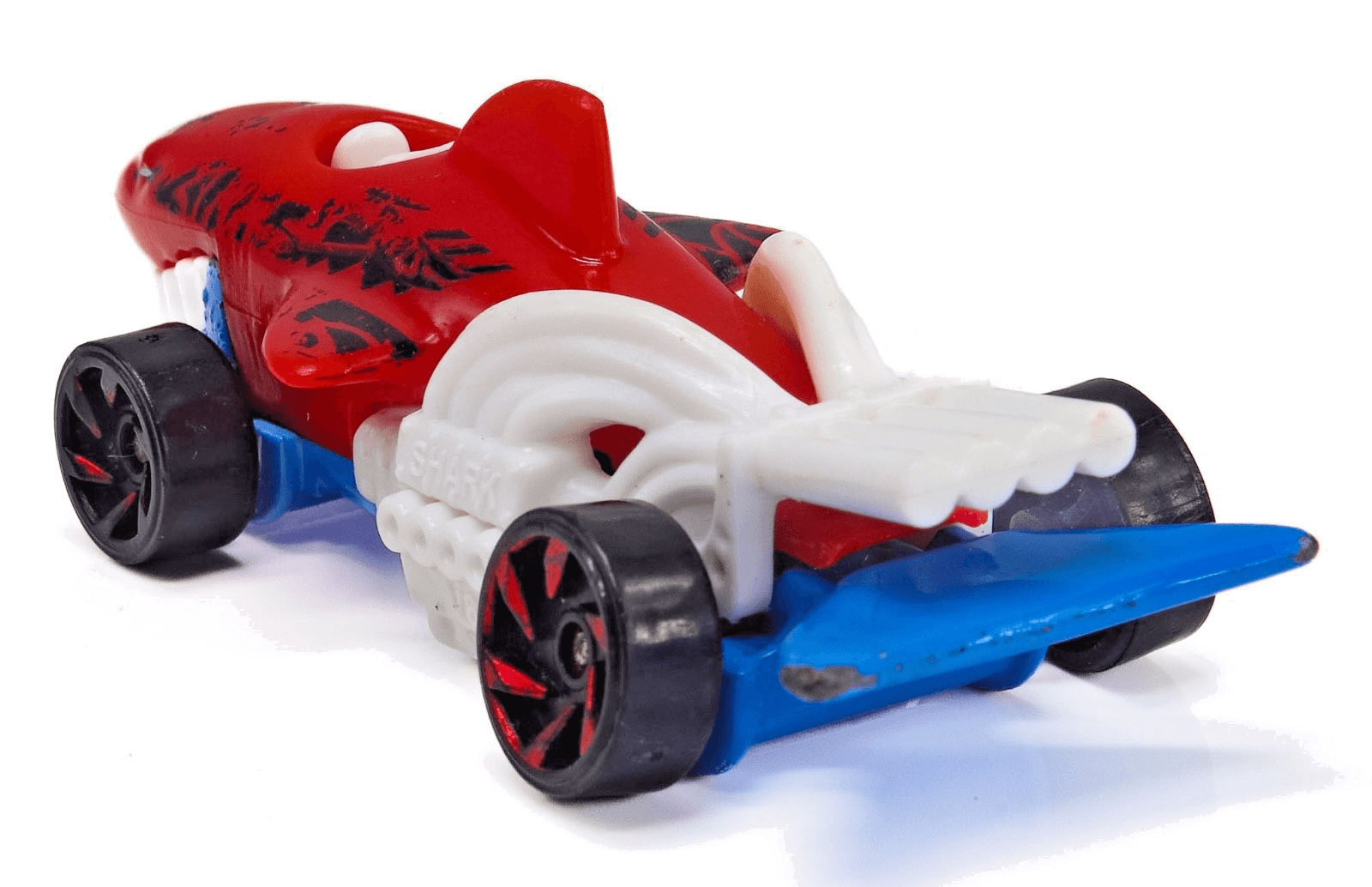 1986 Hot Wheels ~ SHARKRUISER ~ Red White Blue Shark Cruiser - Thumbnail 6