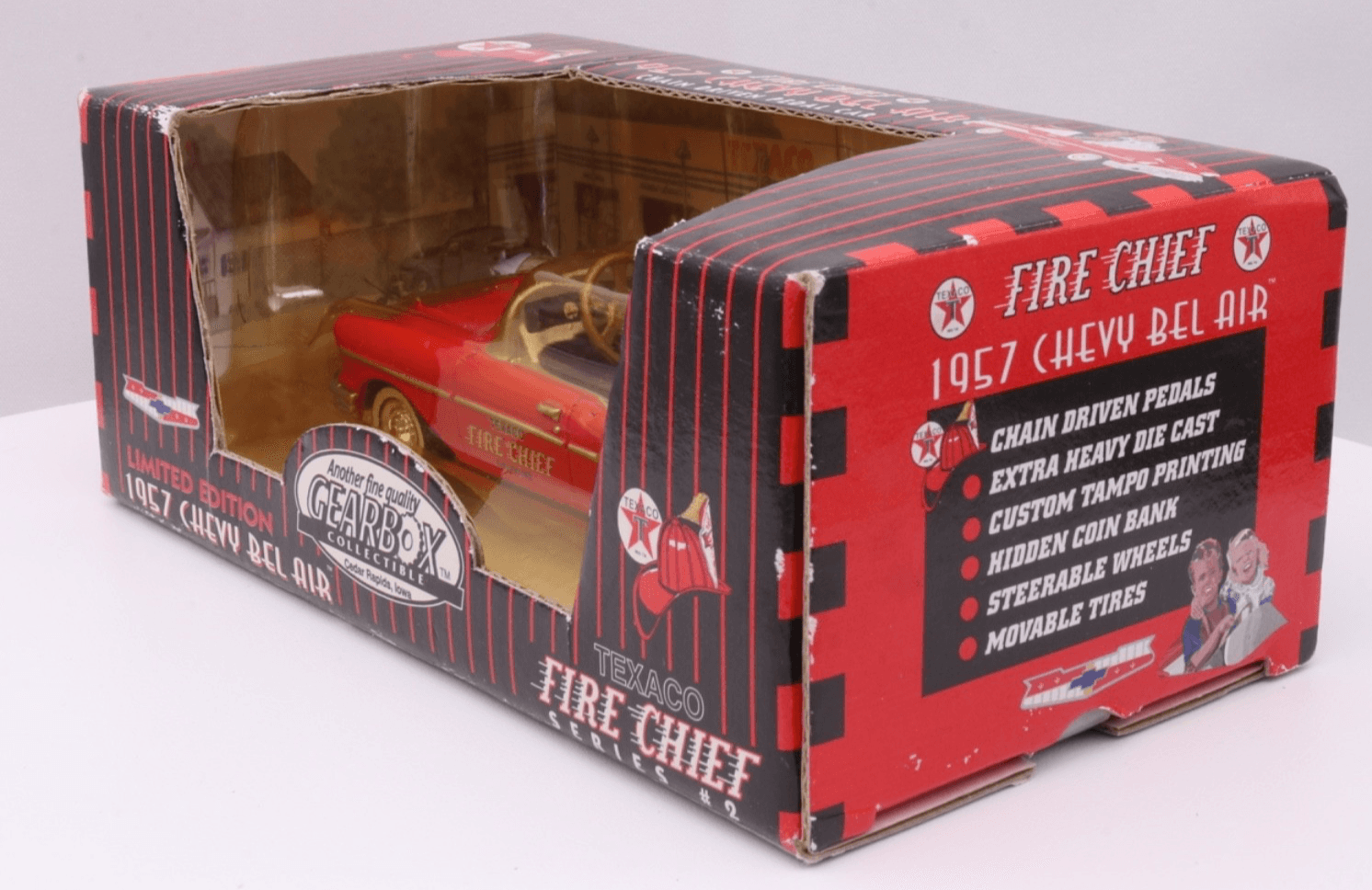 Gearbox Collectible ~ Texas Fire Chief Series #2 ~ 1957 Chevy Bel Air Fire - Thumbnail 2