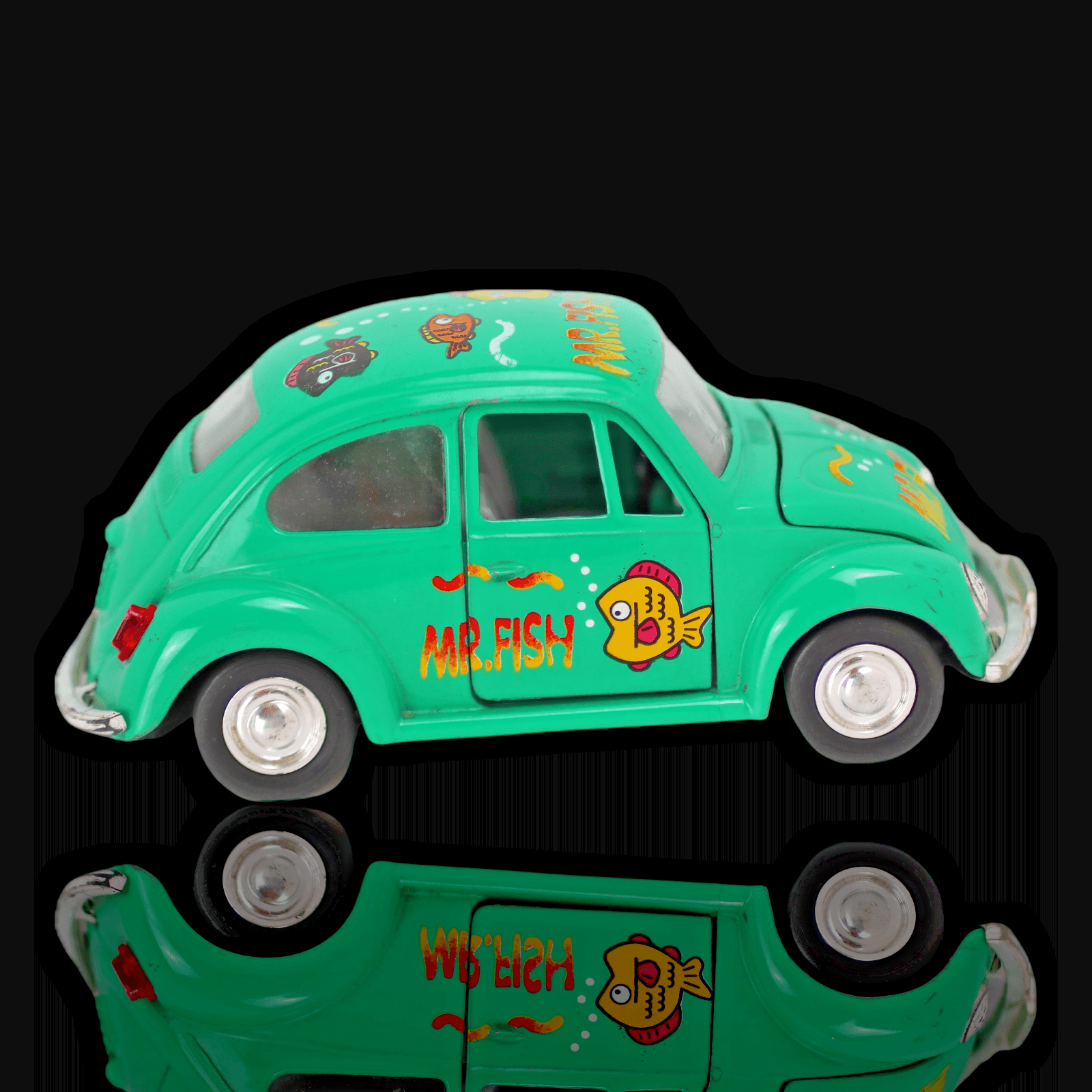 VW Beetle ~ Mr. Fish ~ SS5702 Green Diecast Toy Car 1:32