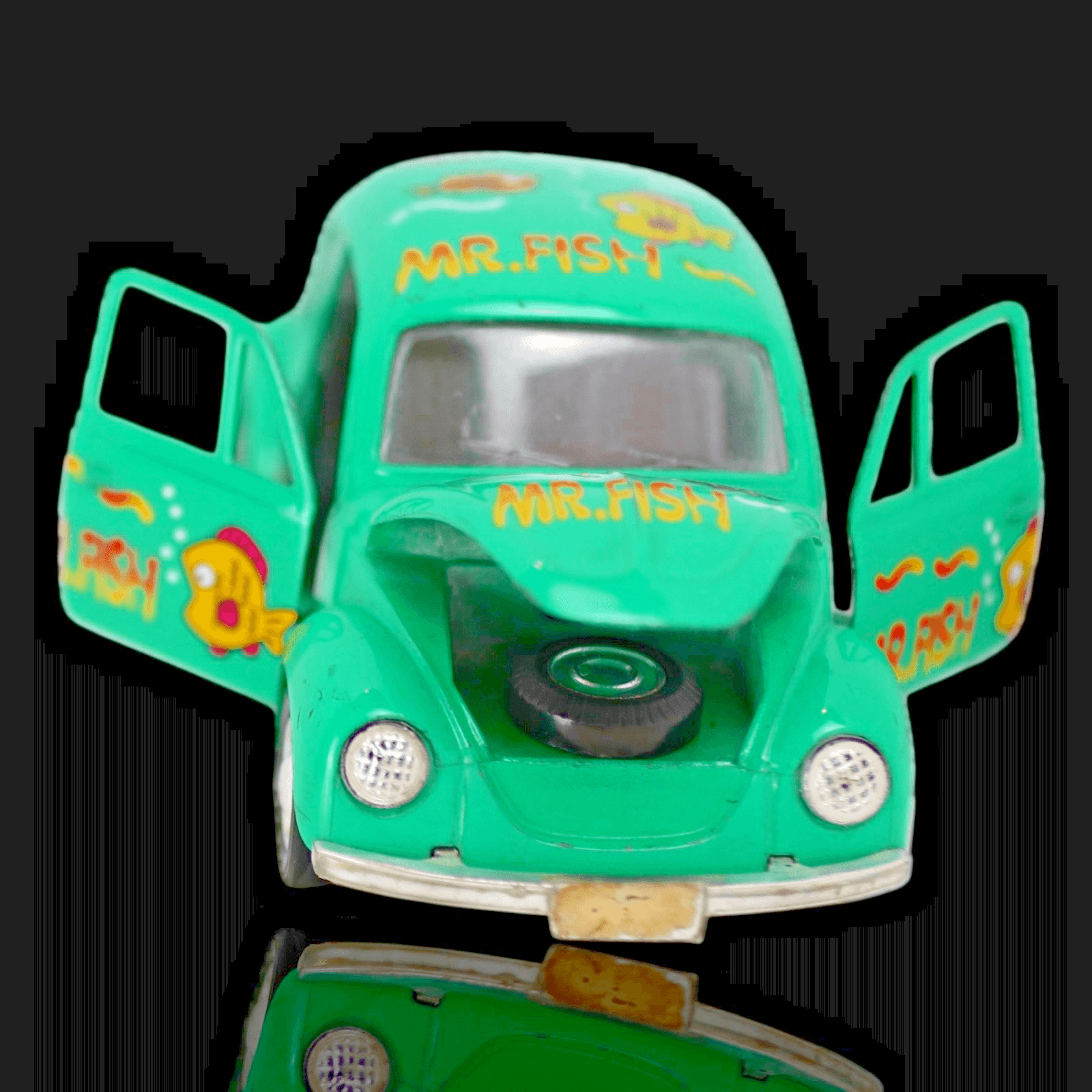 VW Beetle ~ Mr. Fish ~ SS5702 Green Diecast Toy Car 1:32 - Thumbnail 6