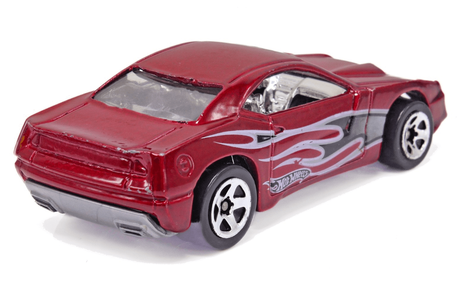 2003 Hot Wheels ~ RAPID TRANSIT ~ Red W/Flames Diecast 1:64 - Thumbnail 6
