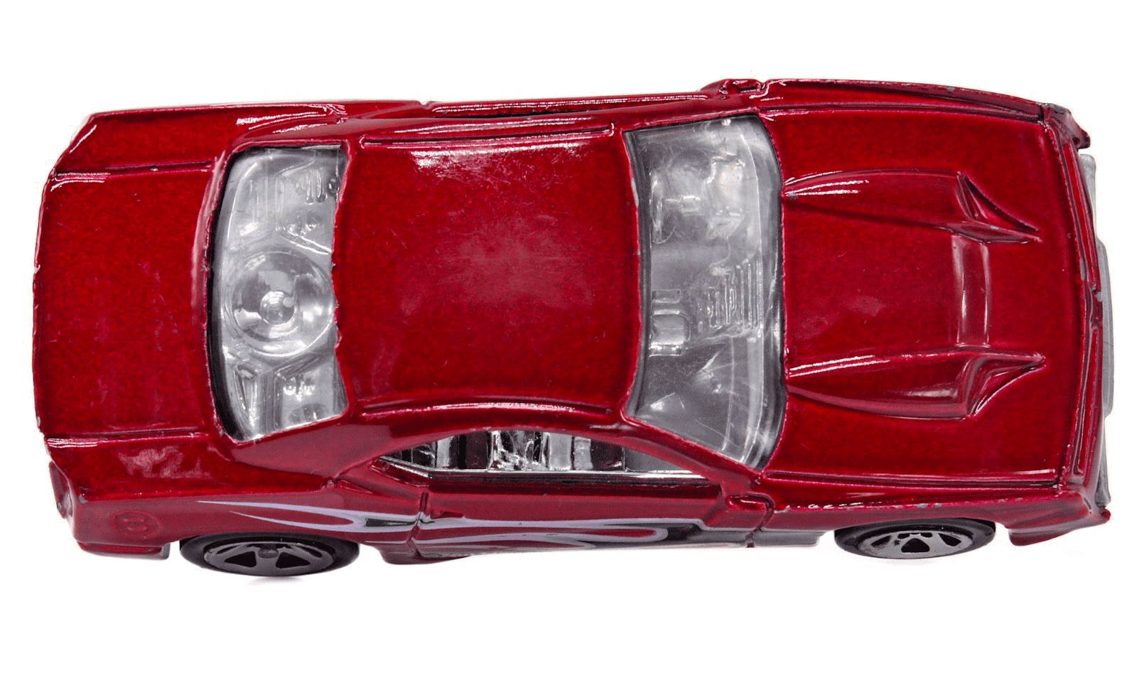 2003 Hot Wheels ~ RAPID TRANSIT ~ Red W/Flames Diecast 1:64 - Thumbnail 8