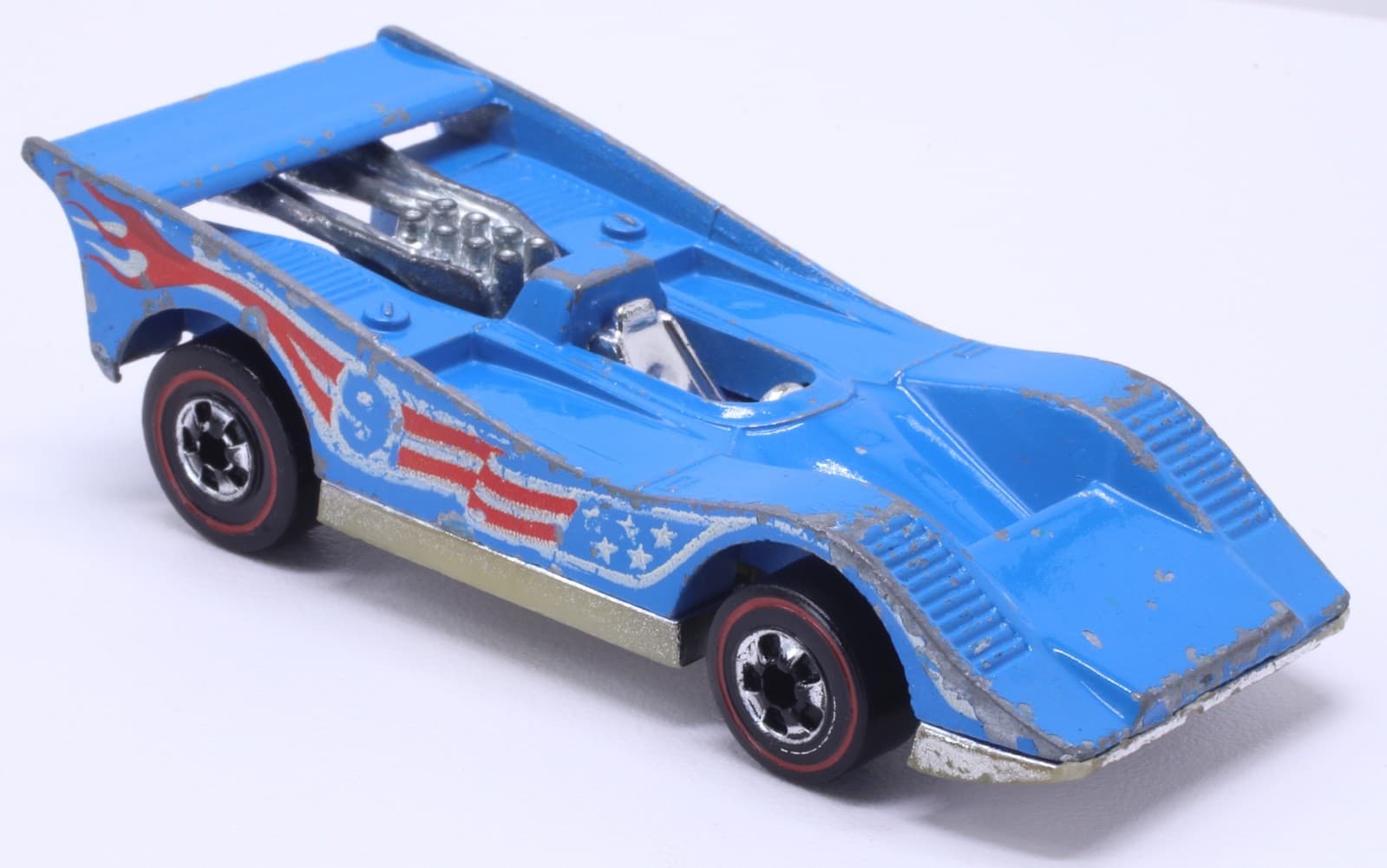 VINTAGE 1973 Hot Wheels Redline ~ AMERICAN VICTORY #9 ~ Blue Race Car Hong Kong