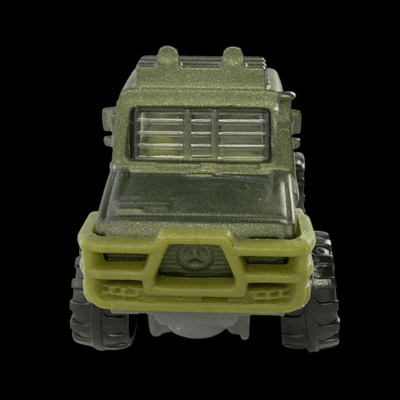 Matchbox Jurassic World '97 Mercedes-Benz Unimog U1300 Green Diecast Truck - Thumbnail 3