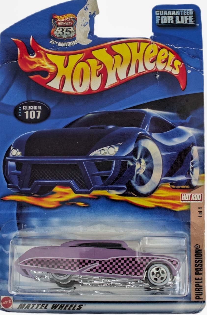 2002 Hot Wheels PURPLE PASSION ~ #107 Hot Rod Magazine Series 1/4 ~ 1:64 Diecast