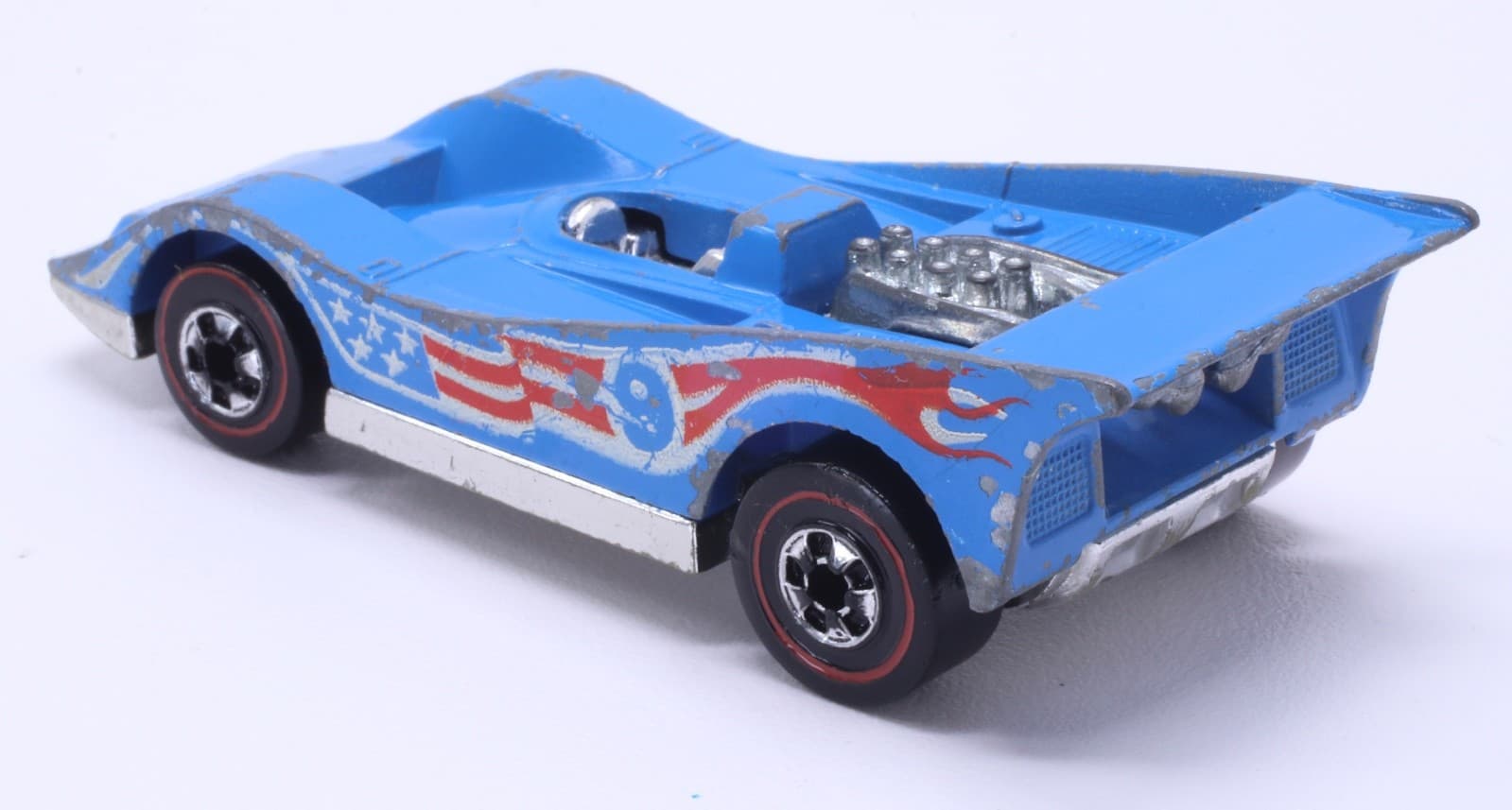 VINTAGE 1973 Hot Wheels Redline ~ AMERICAN VICTORY #9 ~ Blue Race Car Hong Kong - Thumbnail 5