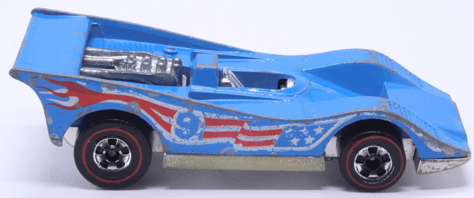 VINTAGE 1973 Hot Wheels Redline ~ AMERICAN VICTORY #9 ~ Blue Race Car Hong Kong - Thumbnail 3