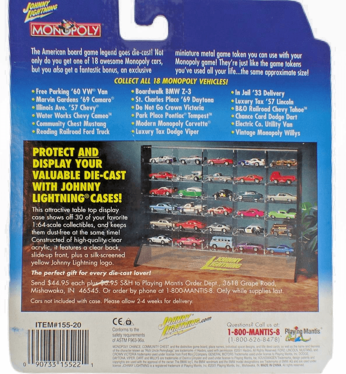 Johnny Lightning Monopoly Go To Jail ~ 1997 FORD CROWN VICTORIA + Token - Thumbnail 2