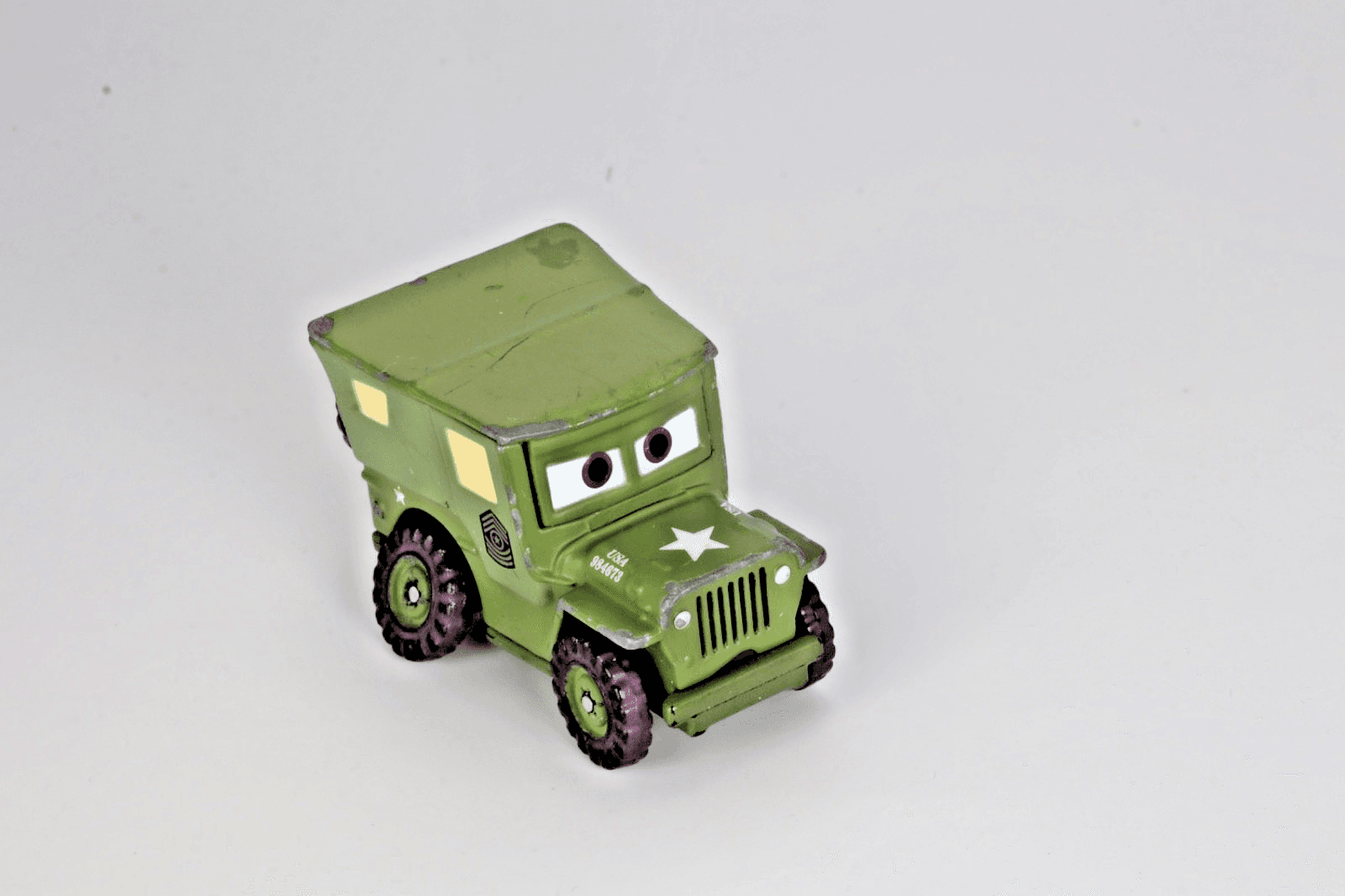 Disney Pixar Cars ~ SARGE ~ Army Green Jeep ~ 1:55 Diecast - Thumbnail 7