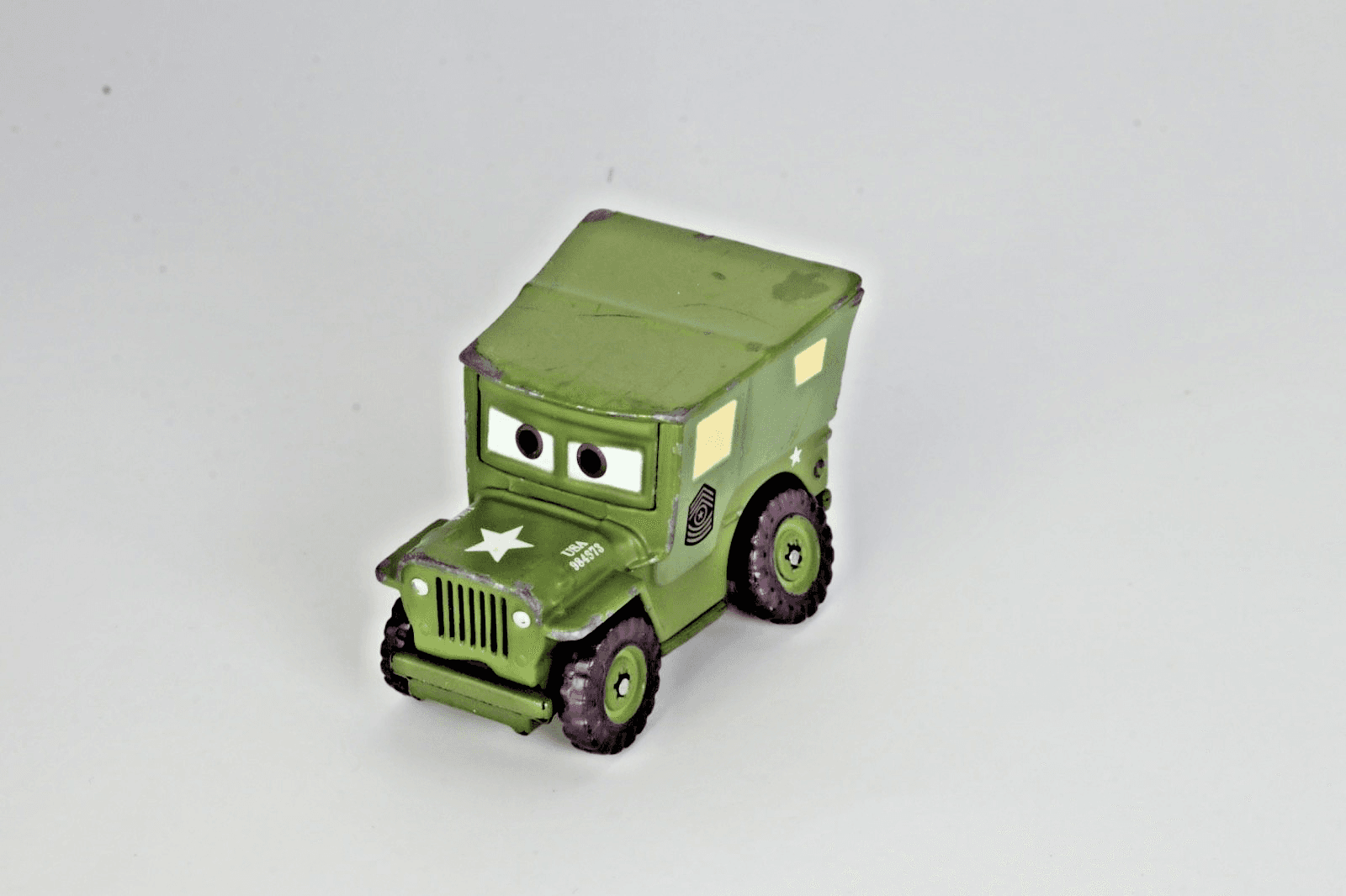 Disney Pixar Cars ~ SARGE ~ Army Green Jeep ~ 1:55 Diecast - Thumbnail 6