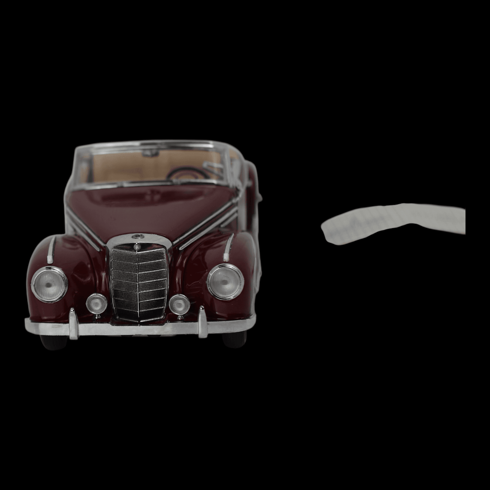 Franklin Mint 1957 Mercedes-Benz 300SC Cabriolet ~ 1:24 Diecast Car ~ Maroon - Thumbnail 8