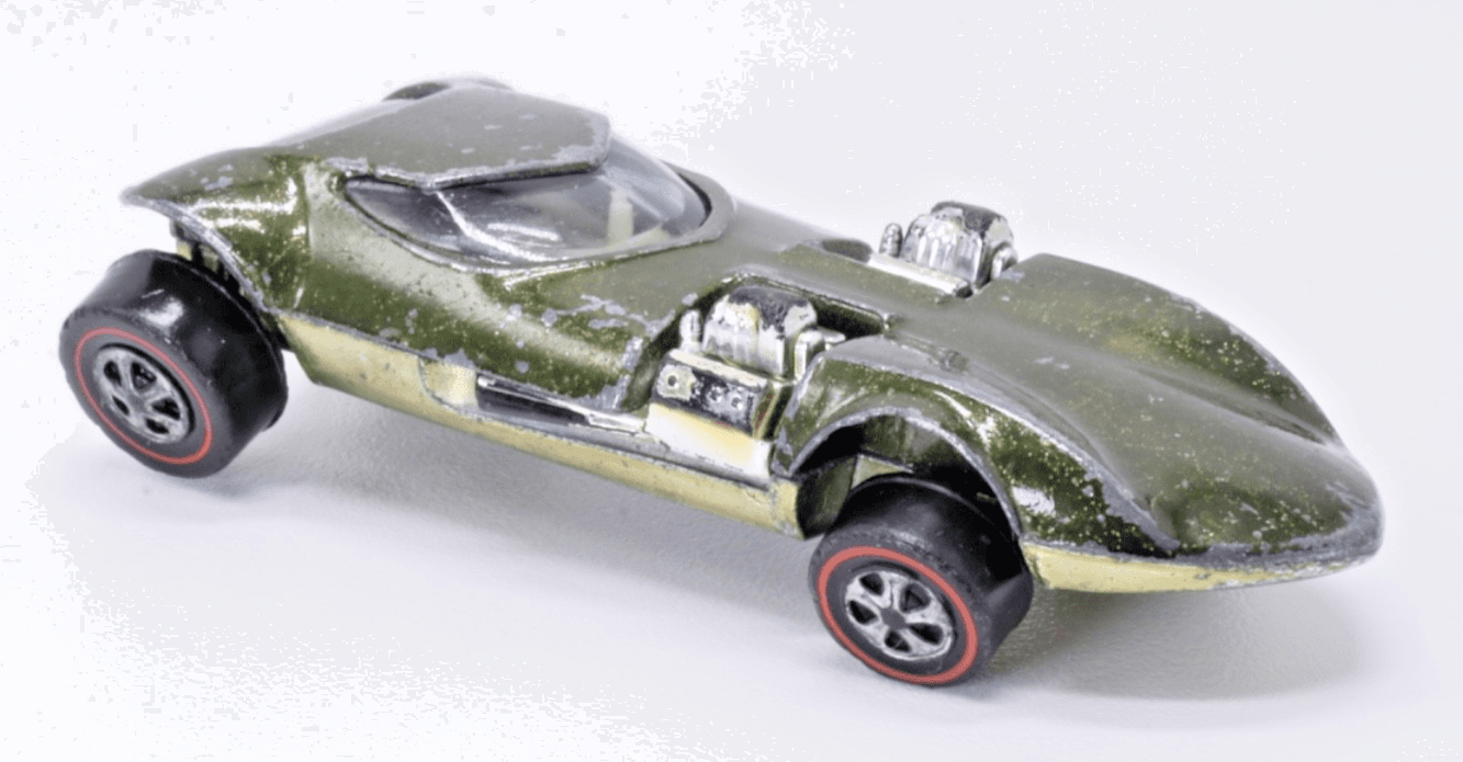 VINTAGE Hot Wheels Redline ~ 1968 TWIN MILL ~ Olive Green Diecast Car
