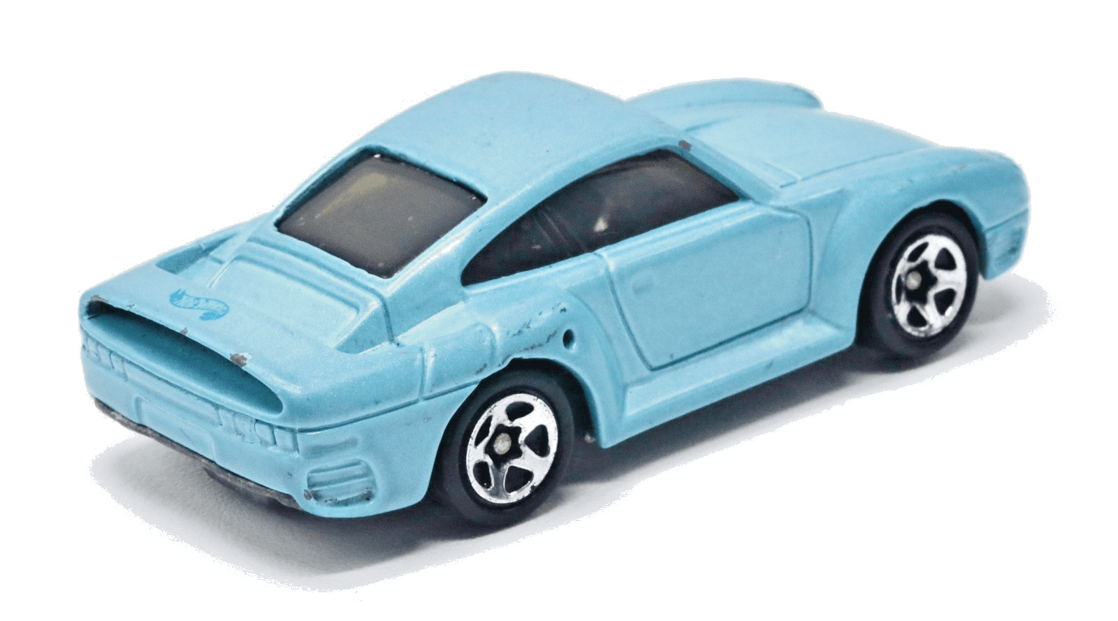 VINTAGE ~ Hot Wheels ~ 1987 PORSCHE 959 ~ Blue 5SP Wheels 1:64 - Thumbnail 6