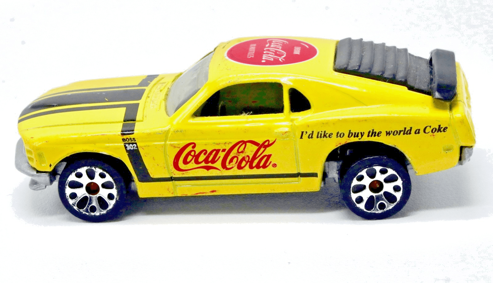 Matchbox ~ Coca-Cola Collectible Series ~ 1970 FORD MUSTANG BOSS 302 ~ 1/64 - Thumbnail 4