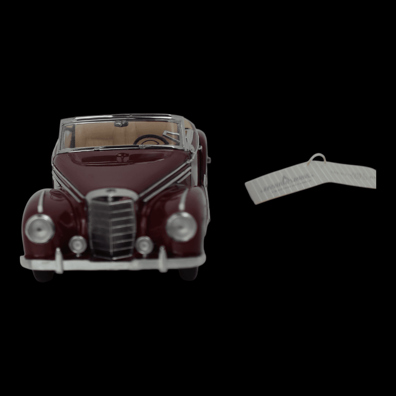Franklin Mint 1957 Mercedes-Benz 300SC Cabriolet ~ 1:24 Diecast Car ~ Maroon - Thumbnail 6