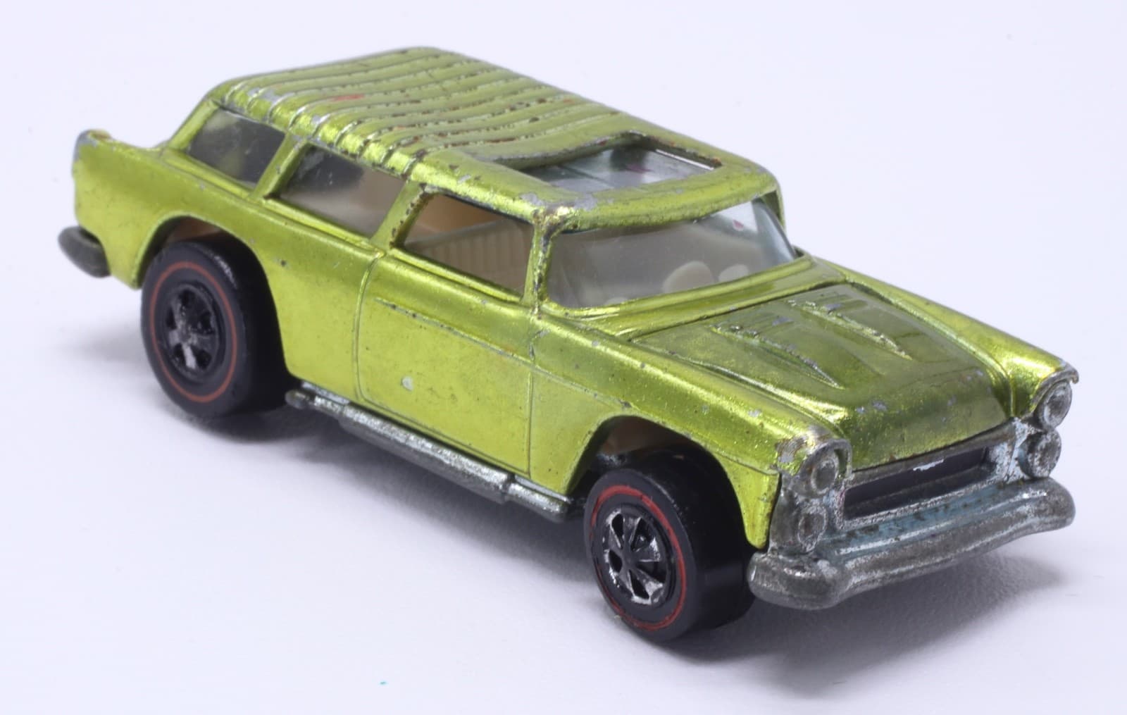 VINTAGE 1969 Hot Wheels Redline ~ CLASSIC NOMAD ~ Metallic Lime Green Diecast