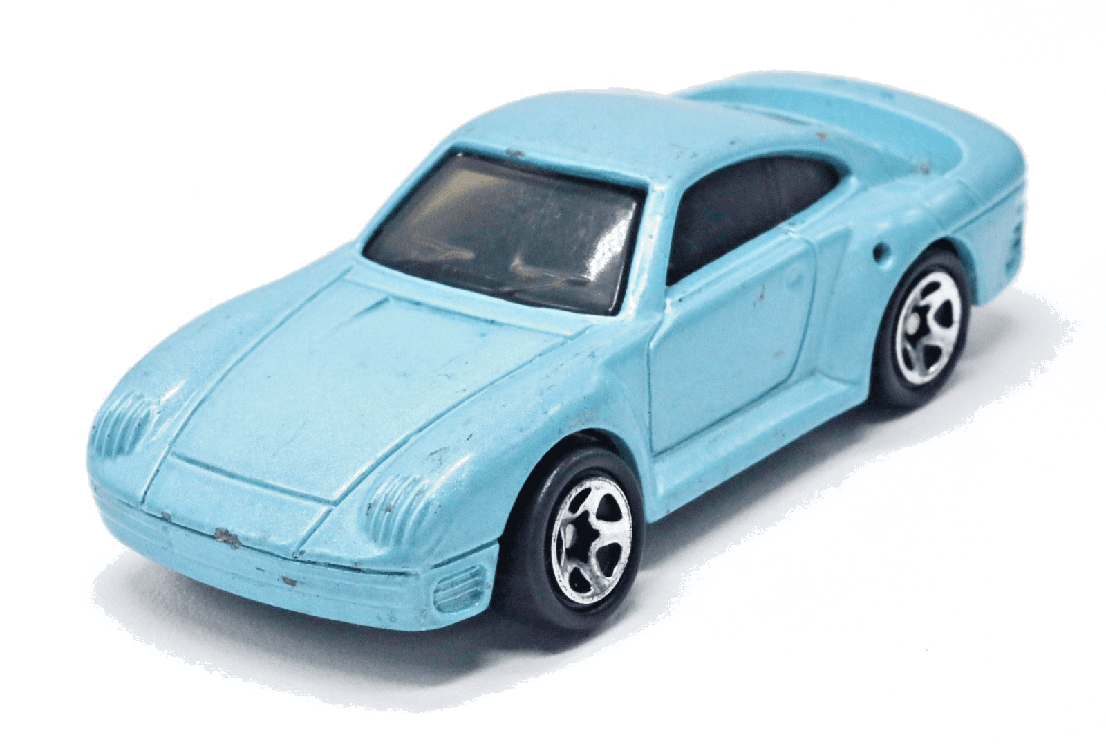 VINTAGE ~ Hot Wheels ~ 1987 PORSCHE 959 ~ Blue 5SP Wheels 1:64 - Thumbnail 2