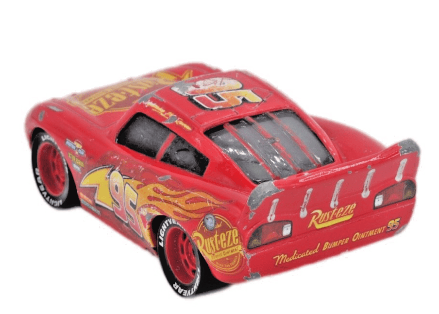 Disney Pixar Cars ~ LIGHTNING MCQUEEN #95 RUST-EZE ~ Red 1:55 Diecast - Thumbnail 7