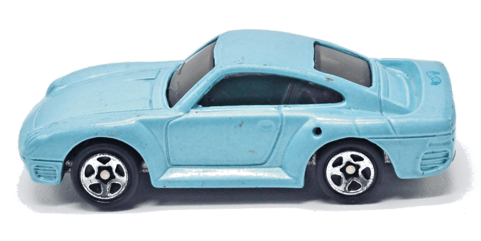 VINTAGE ~ Hot Wheels ~ 1987 PORSCHE 959 ~ Blue 5SP Wheels 1:64 - Thumbnail 4