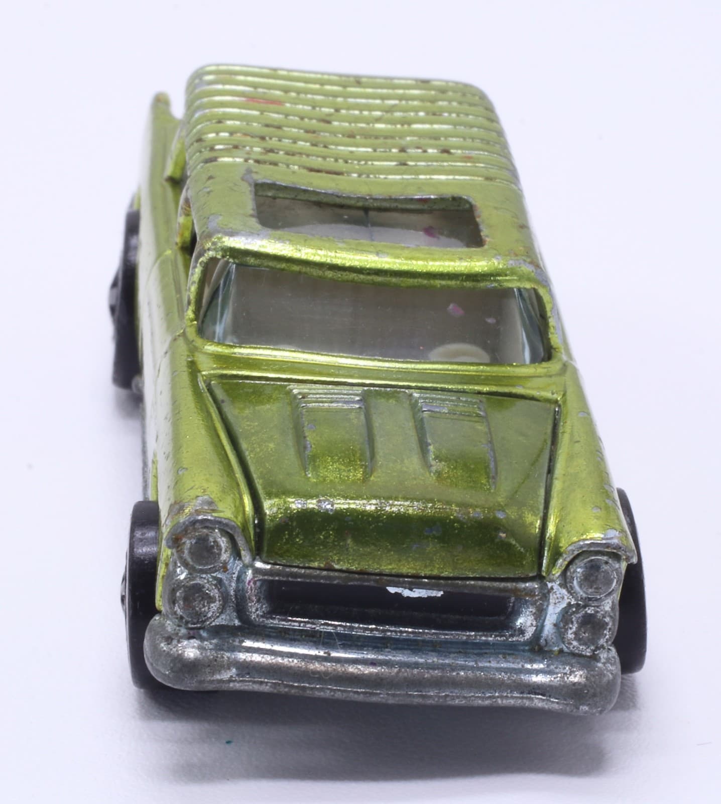 VINTAGE 1969 Hot Wheels Redline ~ CLASSIC NOMAD ~ Metallic Lime Green Diecast - Thumbnail 10