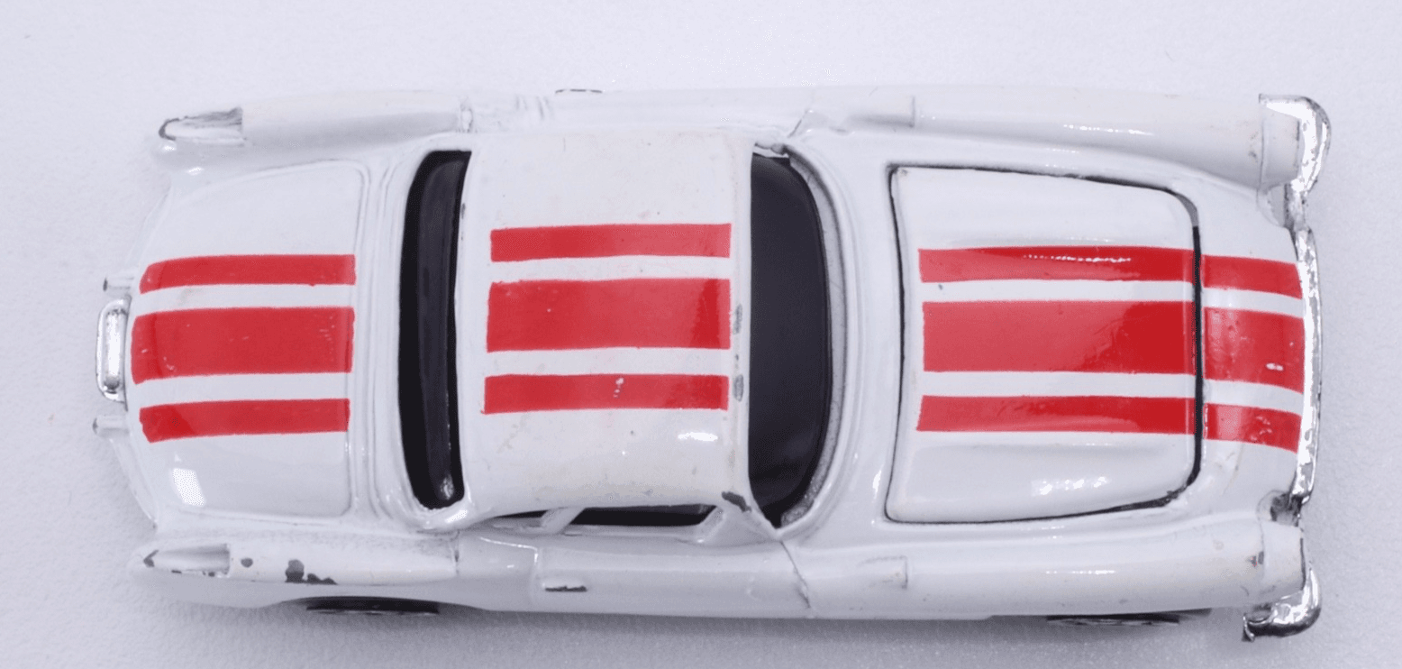 VINTAGE Kidco 1957 CHEVROLET CORVETTE ~ White Red Stripes 1:64 Diecast HK - Thumbnail 11
