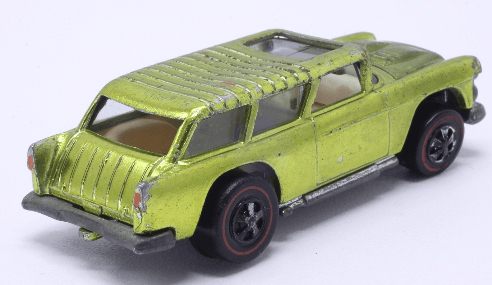 VINTAGE 1969 Hot Wheels Redline ~ CLASSIC NOMAD ~ Metallic Lime Green Diecast - Thumbnail 6