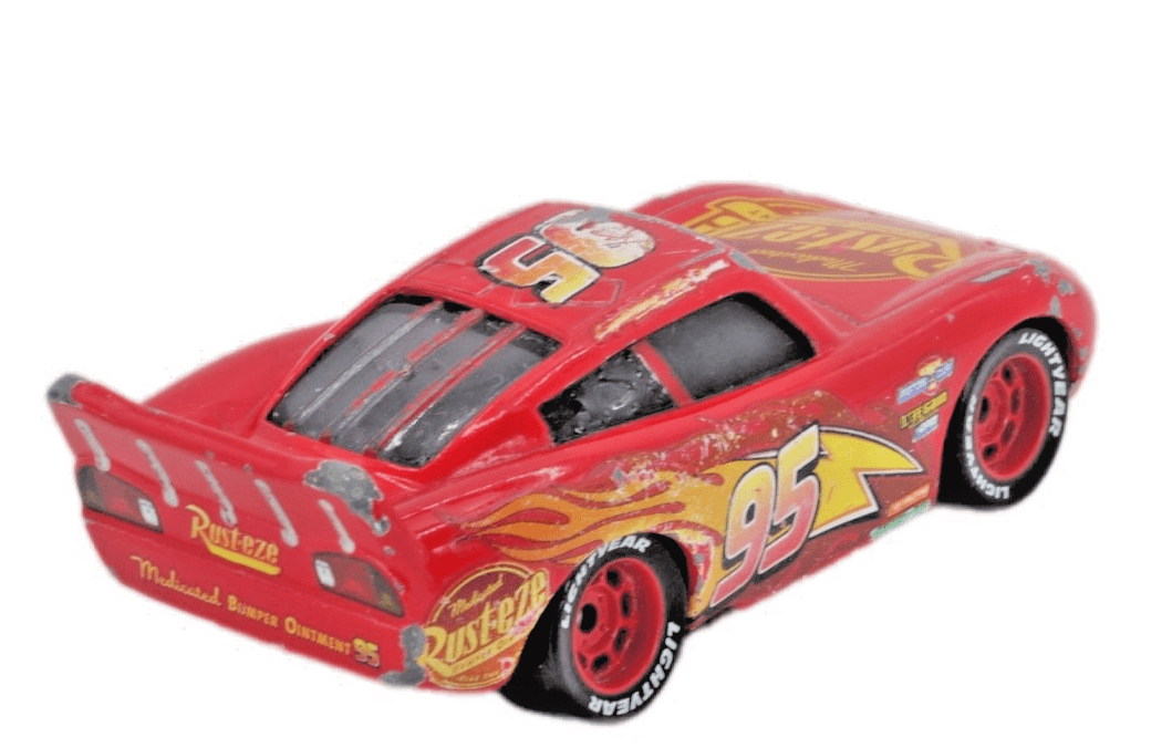 Disney Pixar Cars ~ LIGHTNING MCQUEEN #95 RUST-EZE ~ Red 1:55 Diecast - Thumbnail 6