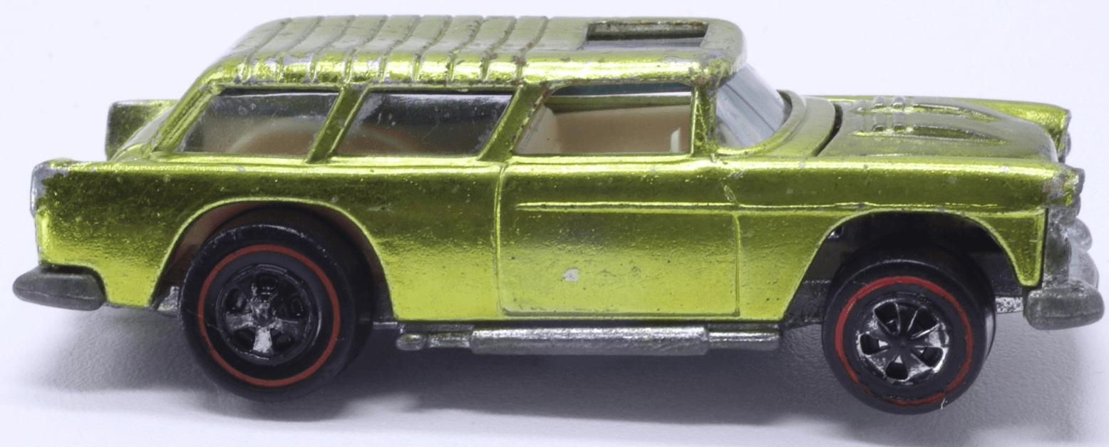 VINTAGE 1969 Hot Wheels Redline ~ CLASSIC NOMAD ~ Metallic Lime Green Diecast - Thumbnail 3