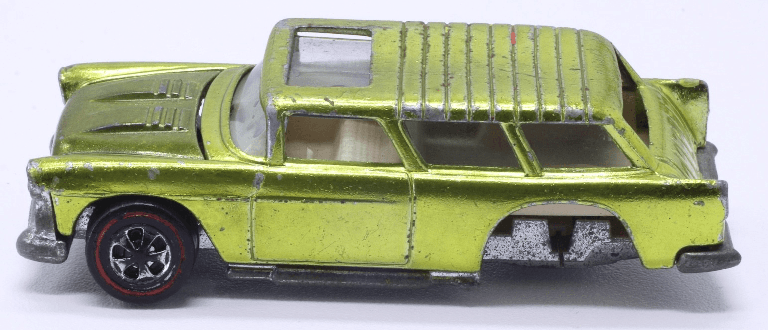 VINTAGE 1969 Hot Wheels Redline ~ CLASSIC NOMAD ~ Metallic Lime Green Diecast - Thumbnail 4