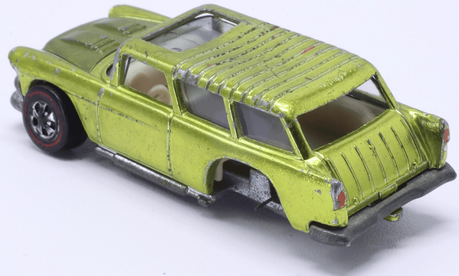 VINTAGE 1969 Hot Wheels Redline ~ CLASSIC NOMAD ~ Metallic Lime Green Diecast - Thumbnail 5