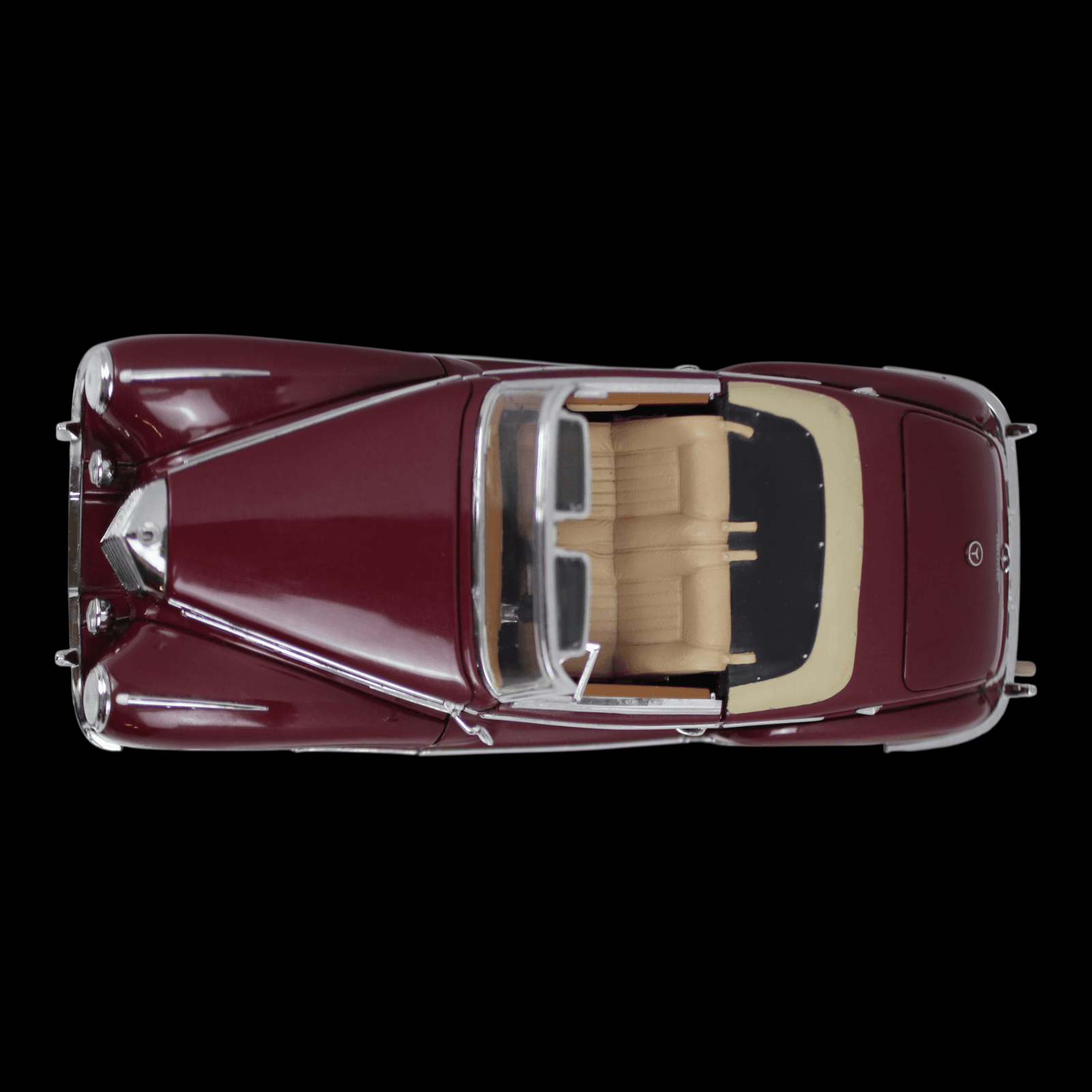 Franklin Mint 1957 Mercedes-Benz 300SC Cabriolet ~ 1:24 Diecast Car ~ Maroon - Thumbnail 11